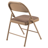 Commercialine Fabric Padded Folding Chair, Star Trail Brown, PK4 973